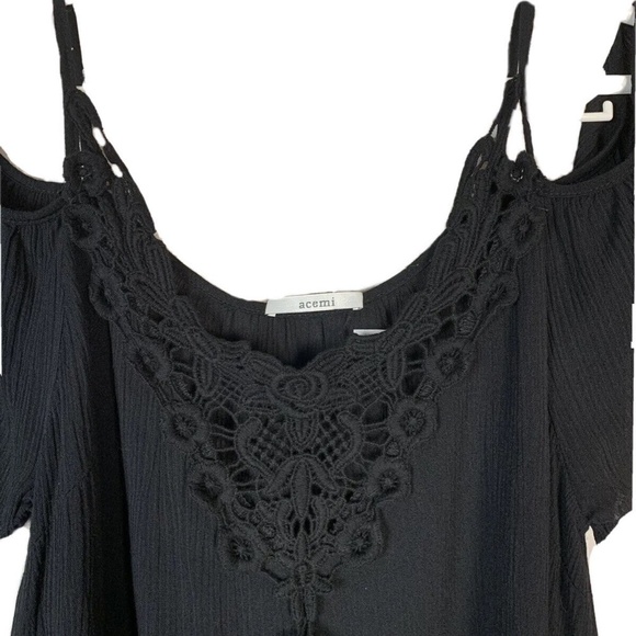 Acemi Cold Shoulder Asymmetrical Hemline Blouse - Picture 5 of 10